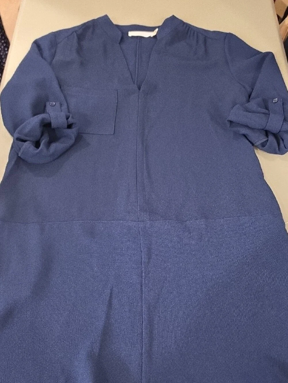 Lush women’s Navy V-Neck Shift Mini Dress size XS new with tags
